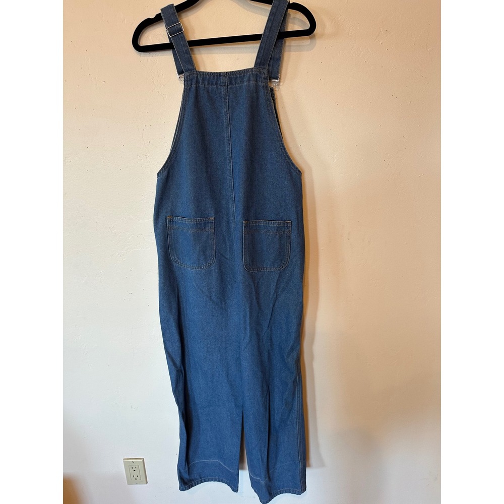 B Jeans Denim Bib Overalls Women Small Blue Good Straight Leg Adjustable Straps - Picture 11 of 12